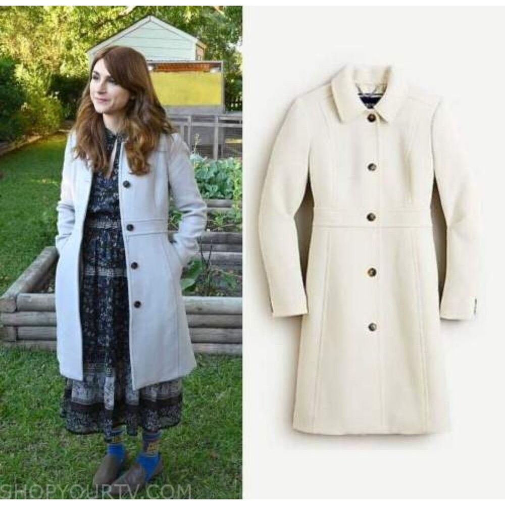 J.Crew Italian Double Cloth Wool Lady Day Coat in Vanilla Size S - Picture 12 of 16